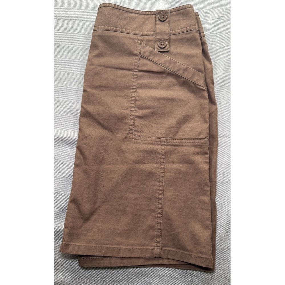 ANN TAYLOR LOFT WOMENS COTTON SKIRT SIZE 6 Brown - Picture 4 of 7